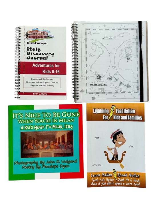 Other - Italy Travel Set for Kids 4 Books Discovery Journal Travel Guide to Milan Italia